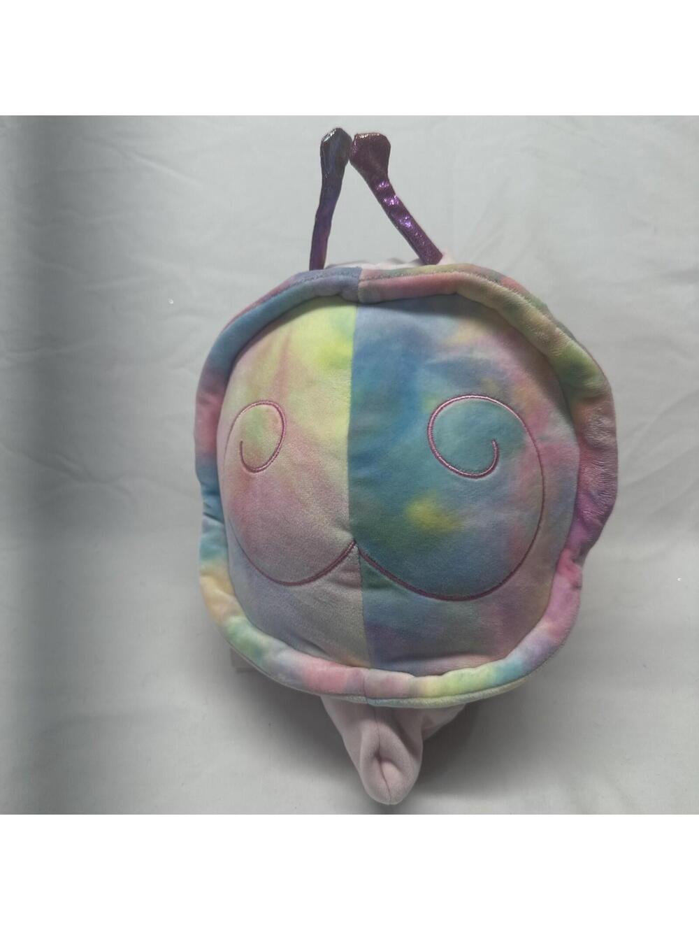 Squishmallow rare Silvina pink Snail Rainbow tiedye Shell 8"